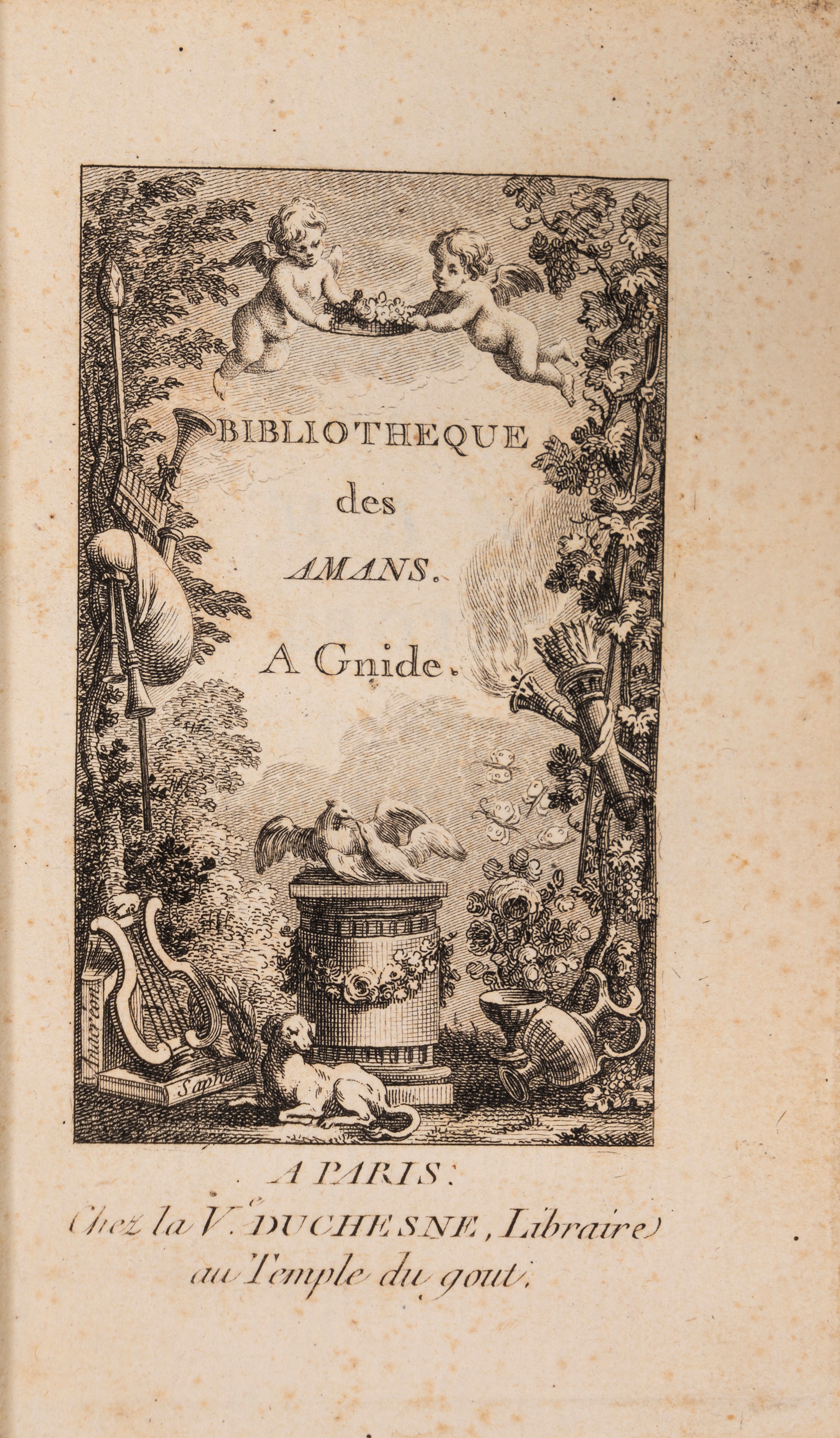 Sylvain Maréchal - Bibliothèque des Amans, odes érotiques