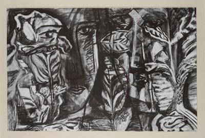 Volti, litografia (es. 31/99)