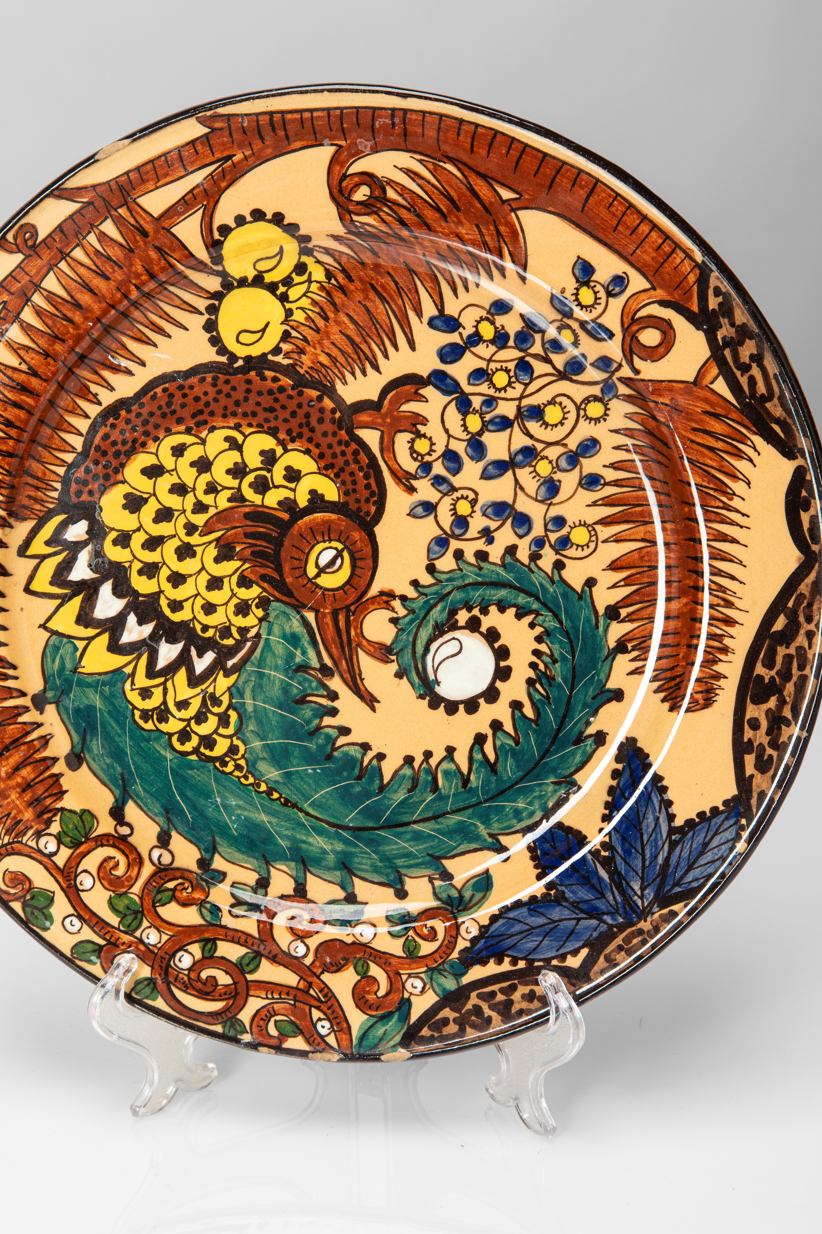 Giuseppe Mazzotti - Coppia di piatti in ceramica smaltata (1930 circa)