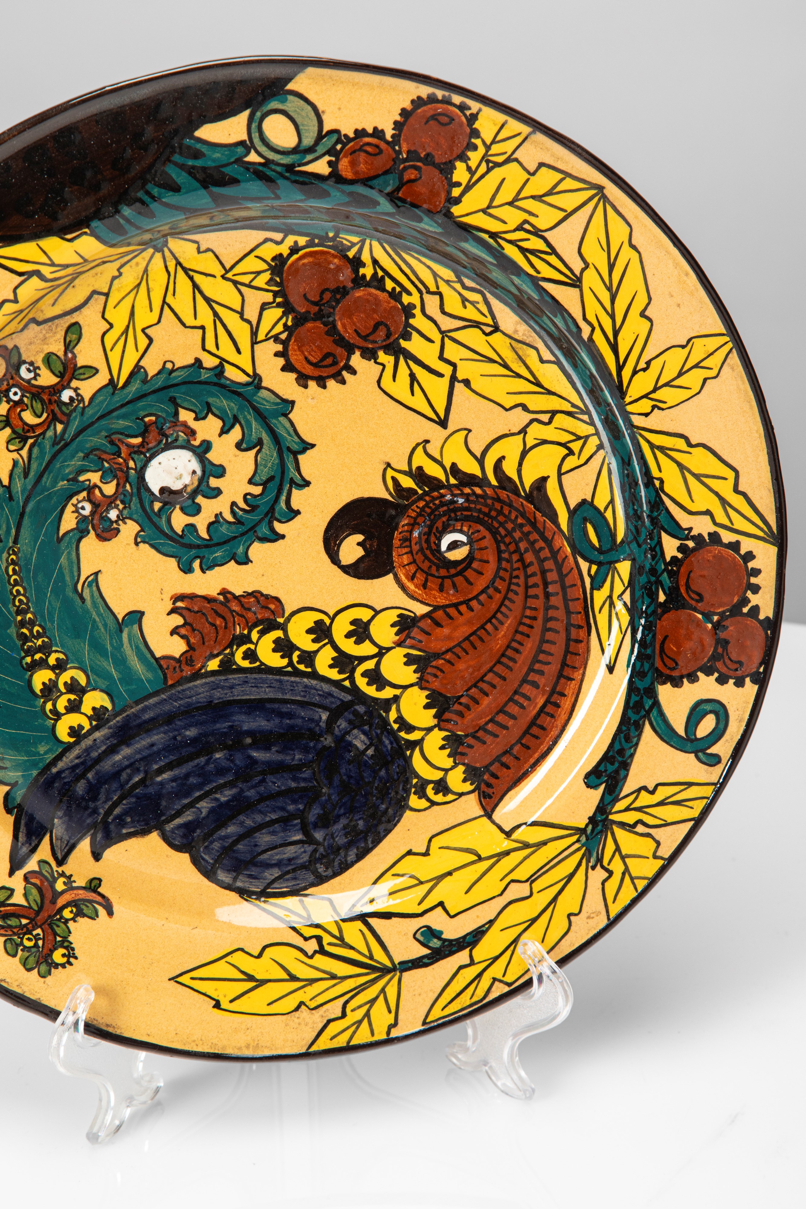 Giuseppe Mazzotti - Coppia di piatti in ceramica smaltata (1930 circa)