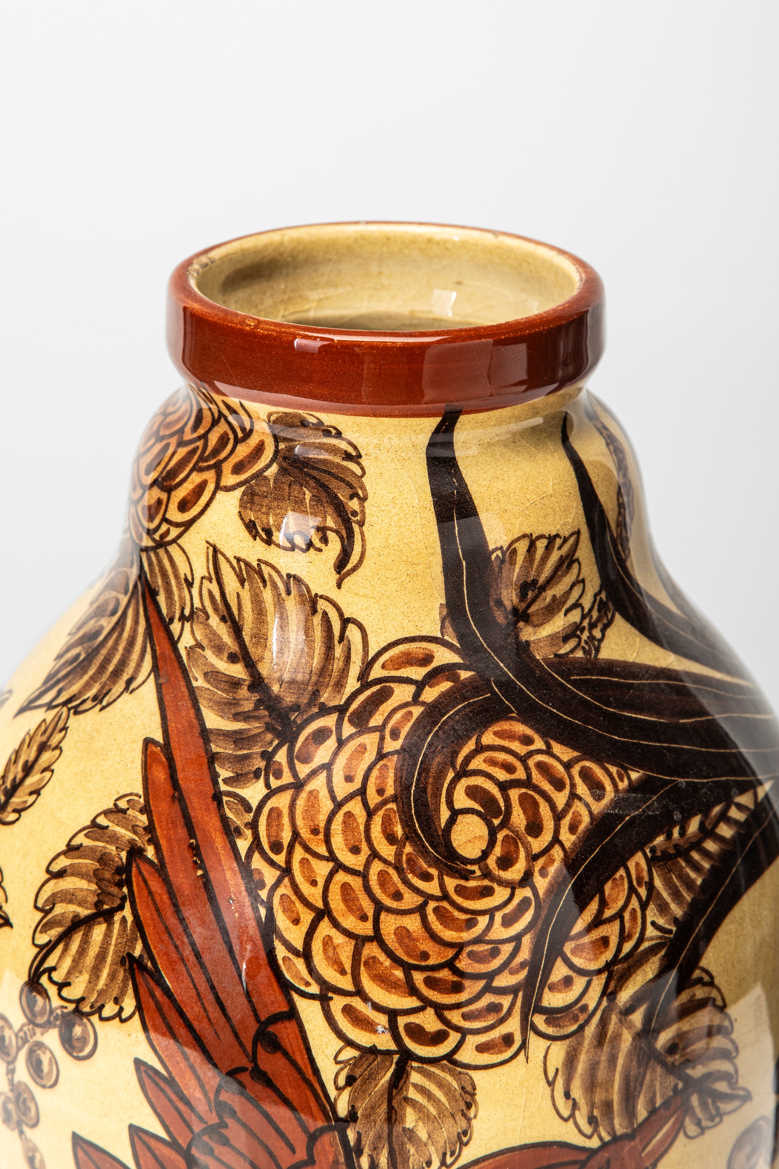 Manlio Trucco - Vaso in ceramica smaltata con scena de La Fenice (Albisola), circa 1920