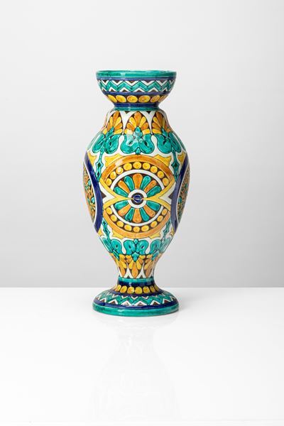 Vaso in ceramica smaltata (Albisola), 1930 circa