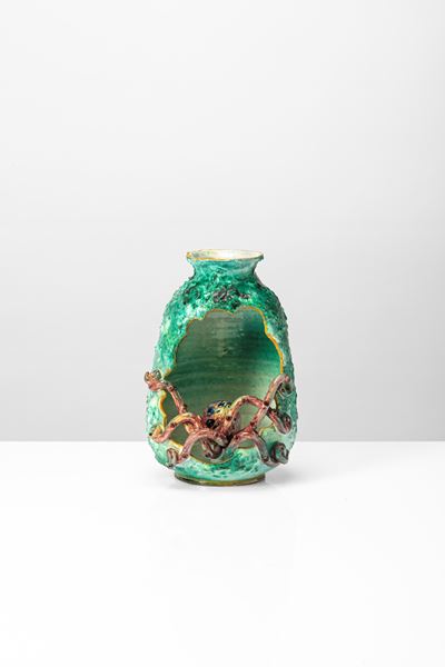 Vaso in ceramica smaltata