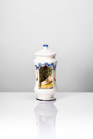 Pharmacy jar 'Contre les languers de l'adolescence'