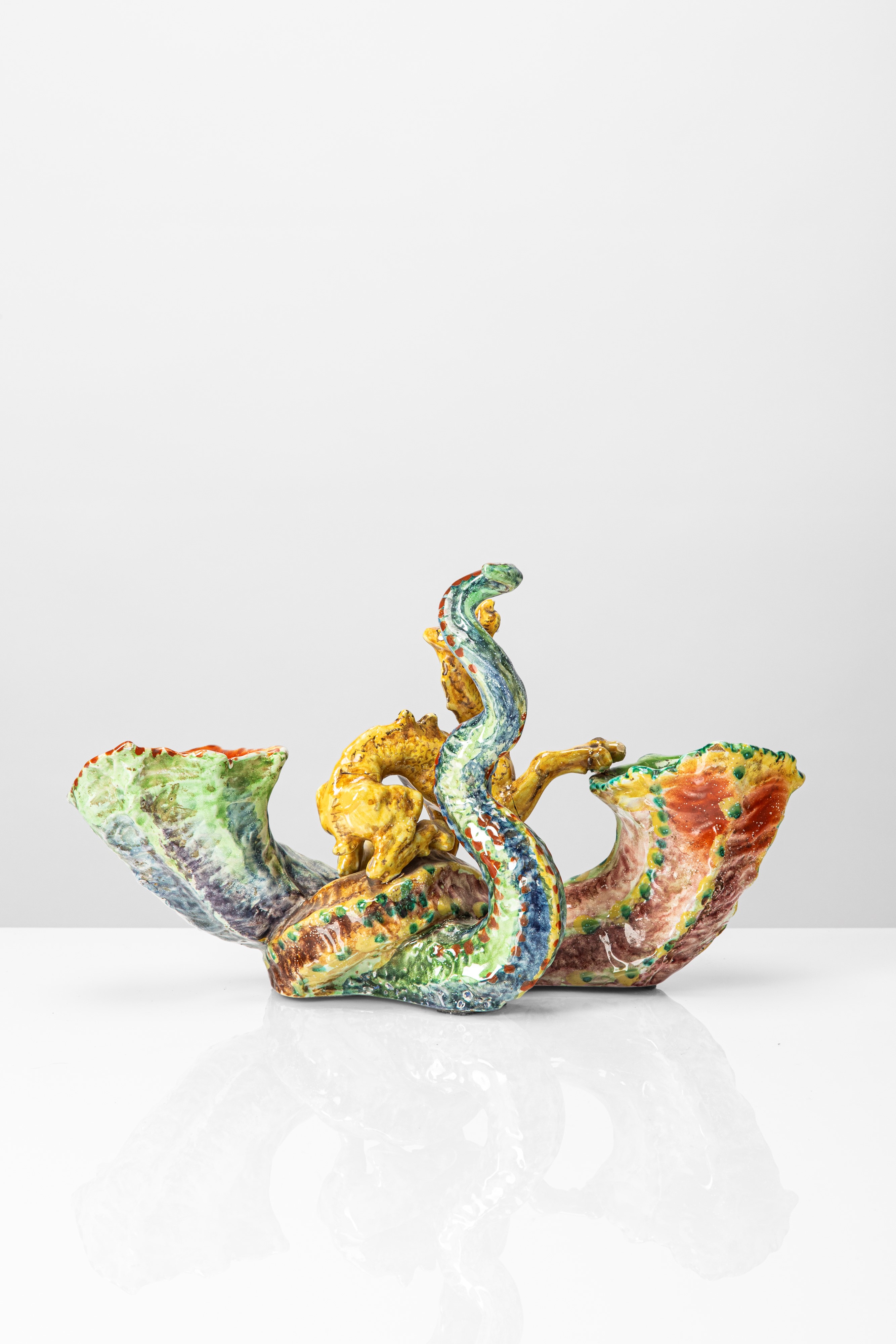 Ceramiche Artistiche Angelo Minghetti & Figli - Ceramica policroma firmata “MINGHETTI BOLOGNA”