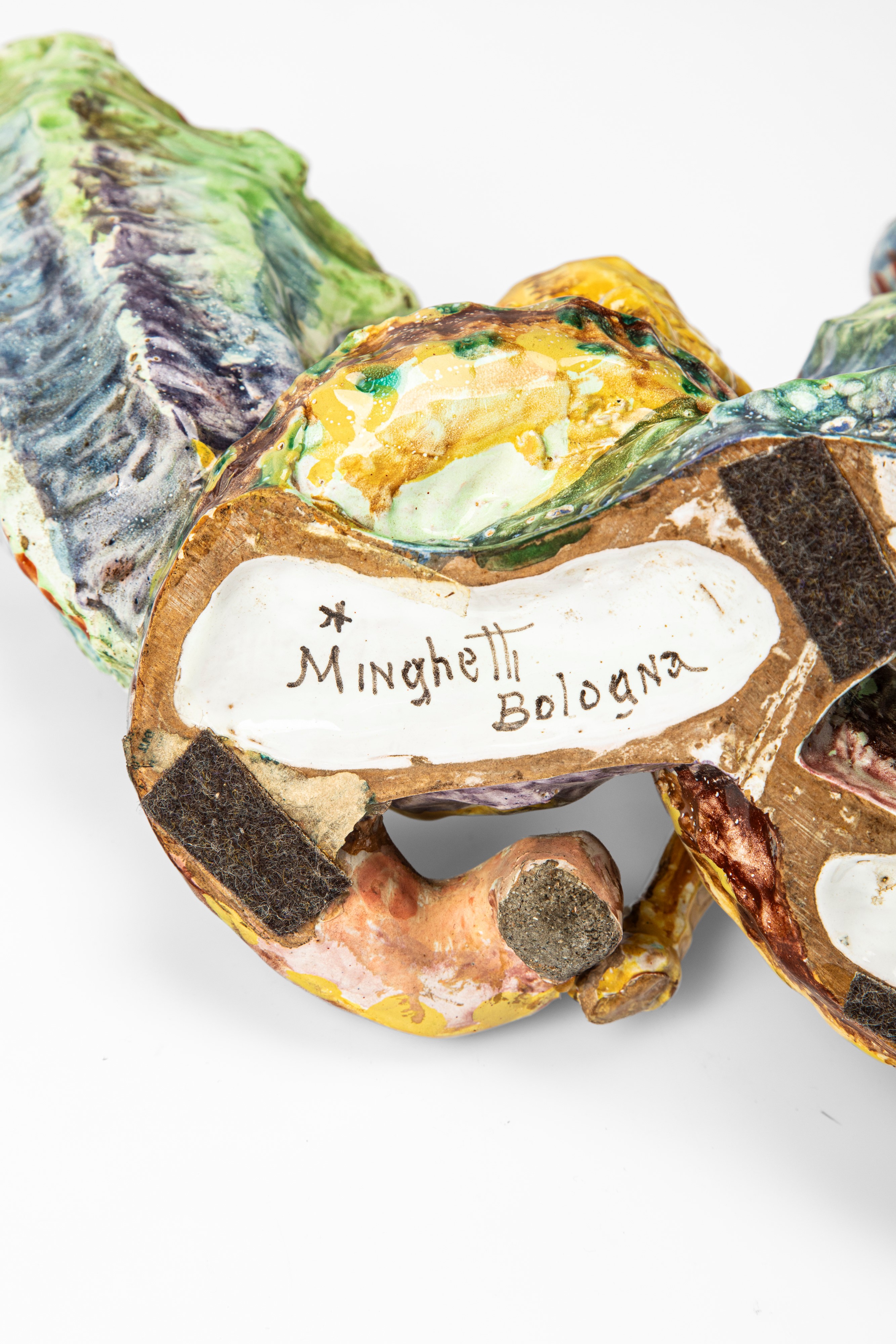 Ceramiche Artistiche Angelo Minghetti & Figli - Ceramica policroma firmata “MINGHETTI BOLOGNA”