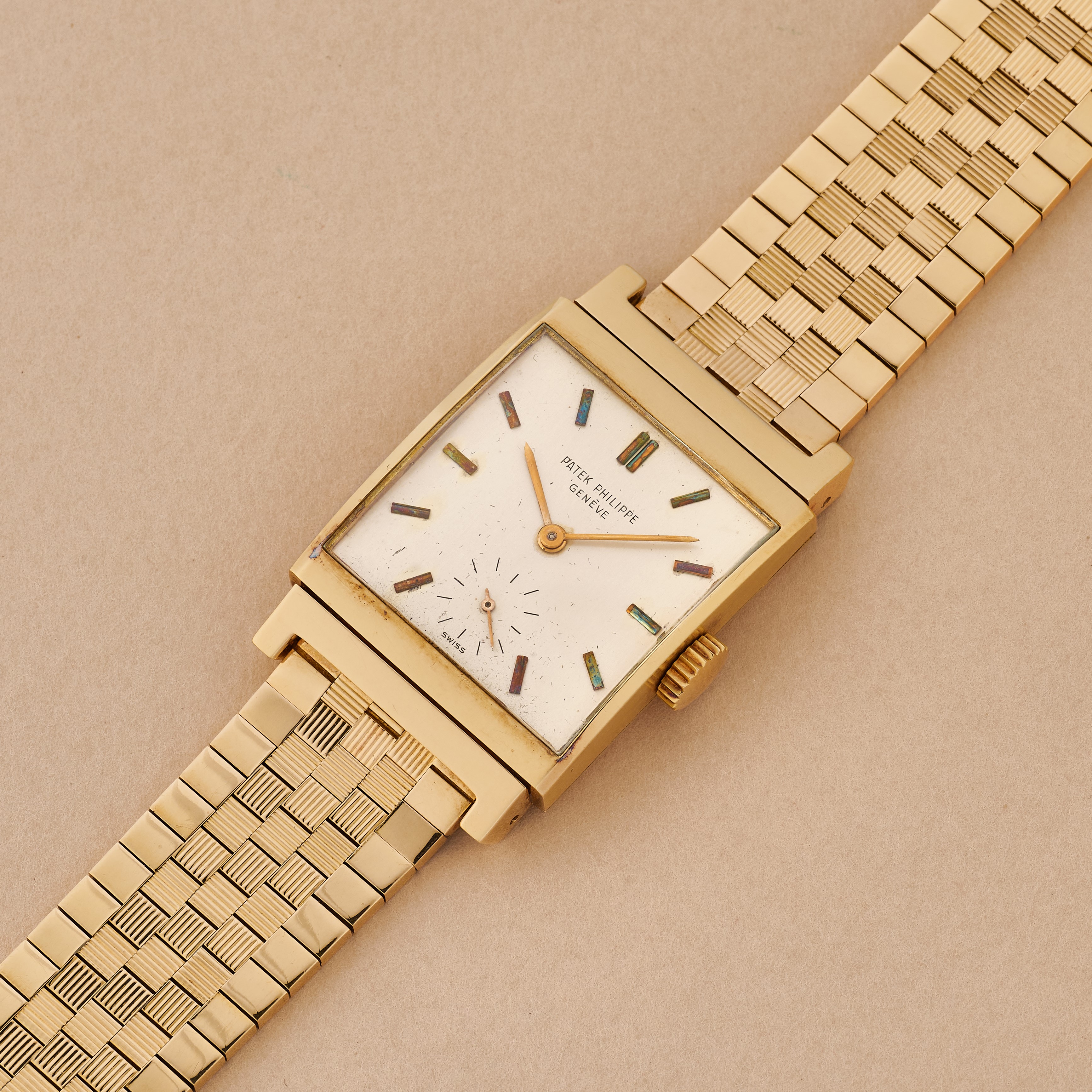 Patek Philippe - Brick 2517 (anni '50) – orologio da polso con cassa in oro 18k