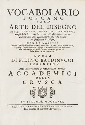 Vocabolario toscano dell'arte del disegno