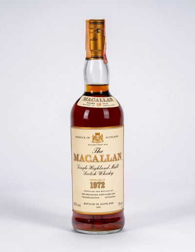 Macallan, Single Highland Malt Scotch Whisky 18 anni (imbottigliato 1990)