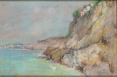 Veduta della Costiera, pastello su cartoncino (1922)