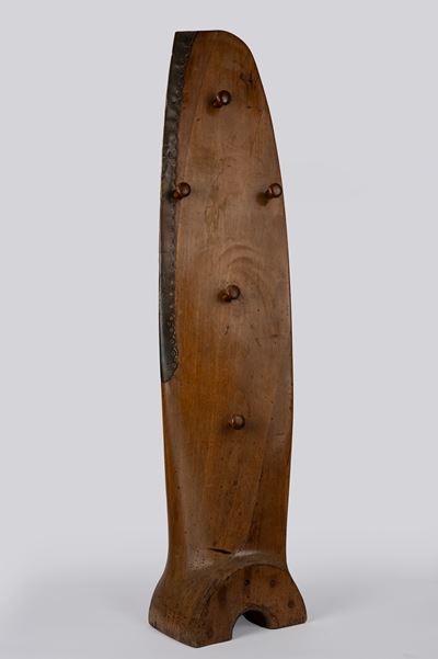 Pala di elica in legno, per velivolo italiano tipo Caproni (inizio XX secolo), modificata ad appe...