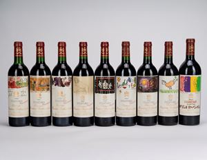 Vertical of Chateau Mouton from 1989 to 2001 (9 BT)