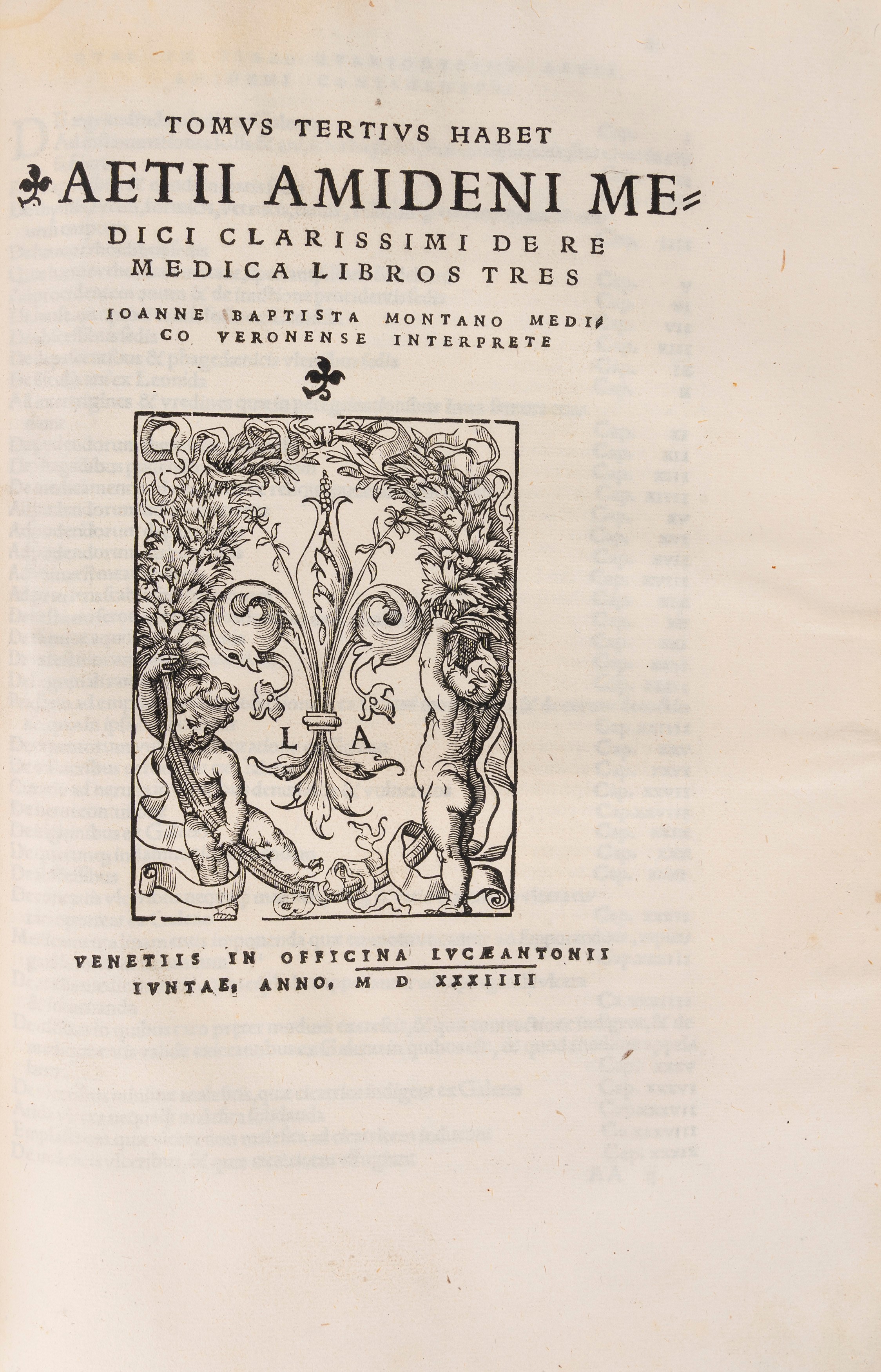 Aetii Amideni medici clarissimi Libri sexdecim nunc primum Latinitate donati