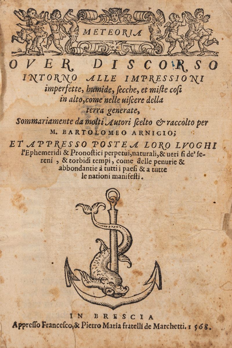 Meteoria over discorso intorno alle impressioni imperfette, humide, secche, et miste cosi in alto...