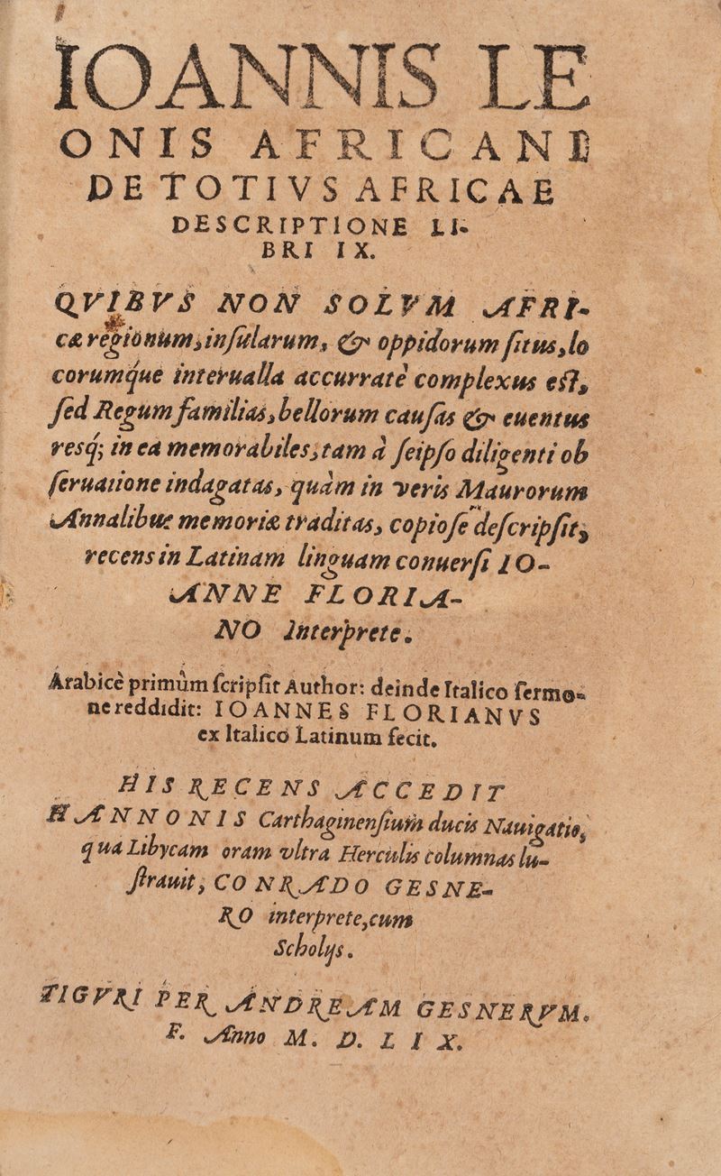 De totius Africae descriptione Libri IX