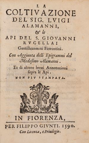 La coltivazione del Sig. Luigi Alamanni e le Api del S. Giovanni Rucellai