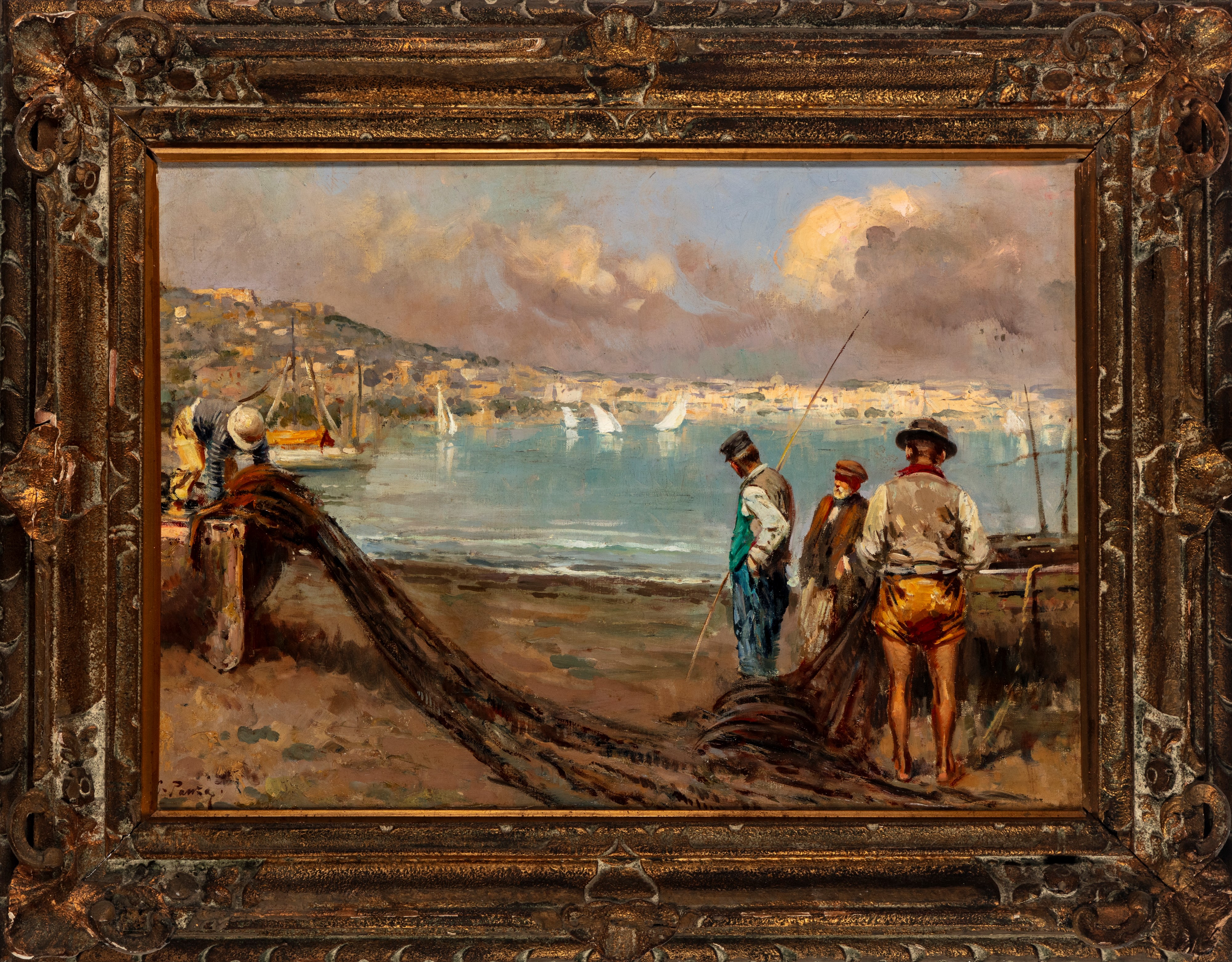 Giovanni Panza - Pescatori sulla riva