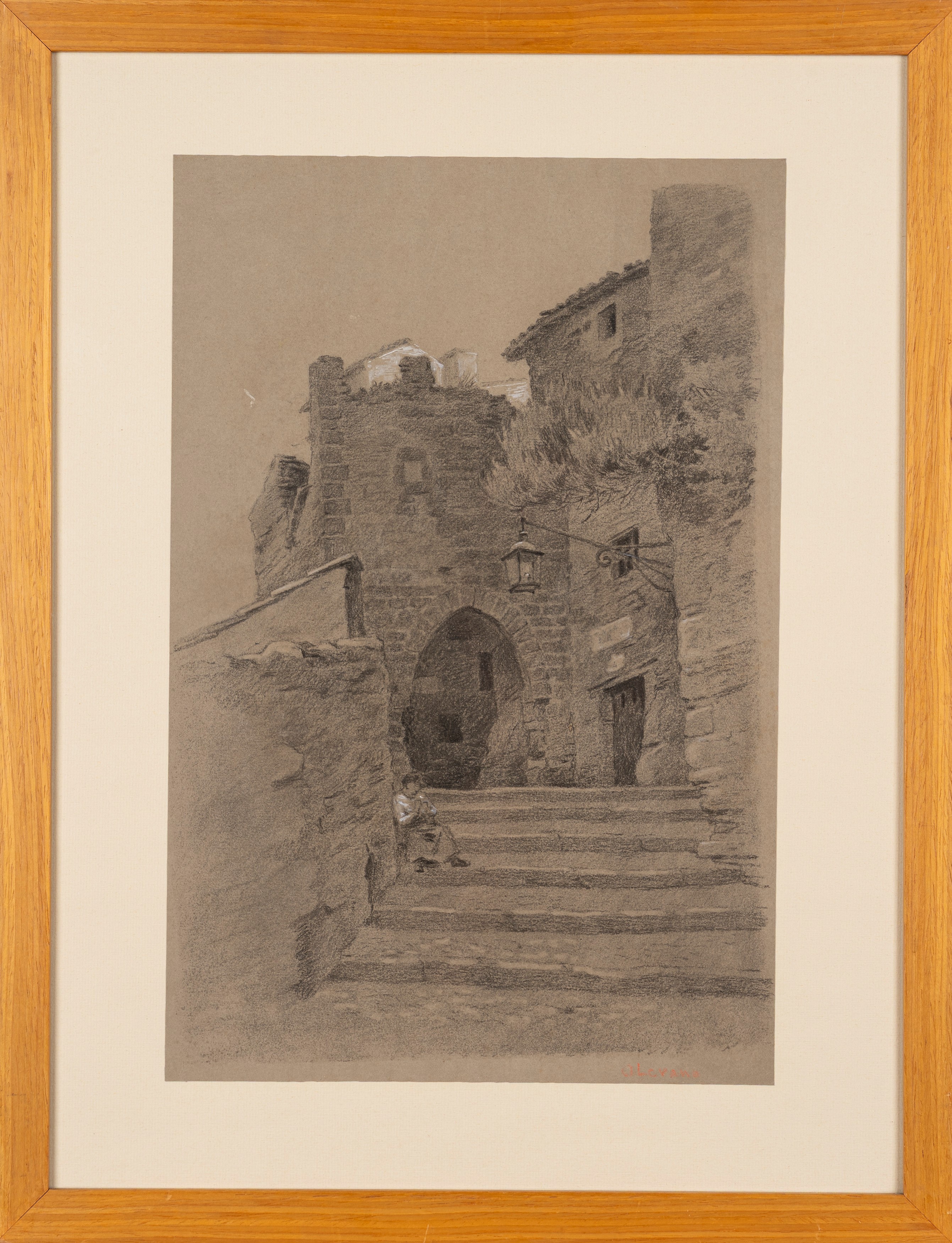 Ettore Ferrari - Scorcio di Olevano Romano