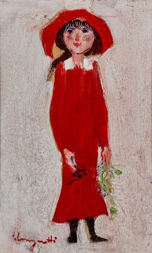 Fanciulla in abito rosso