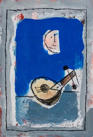 Mandolino e la luna (Natura morta)