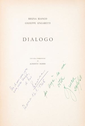 Dialogo. con una combustione di Burri 
