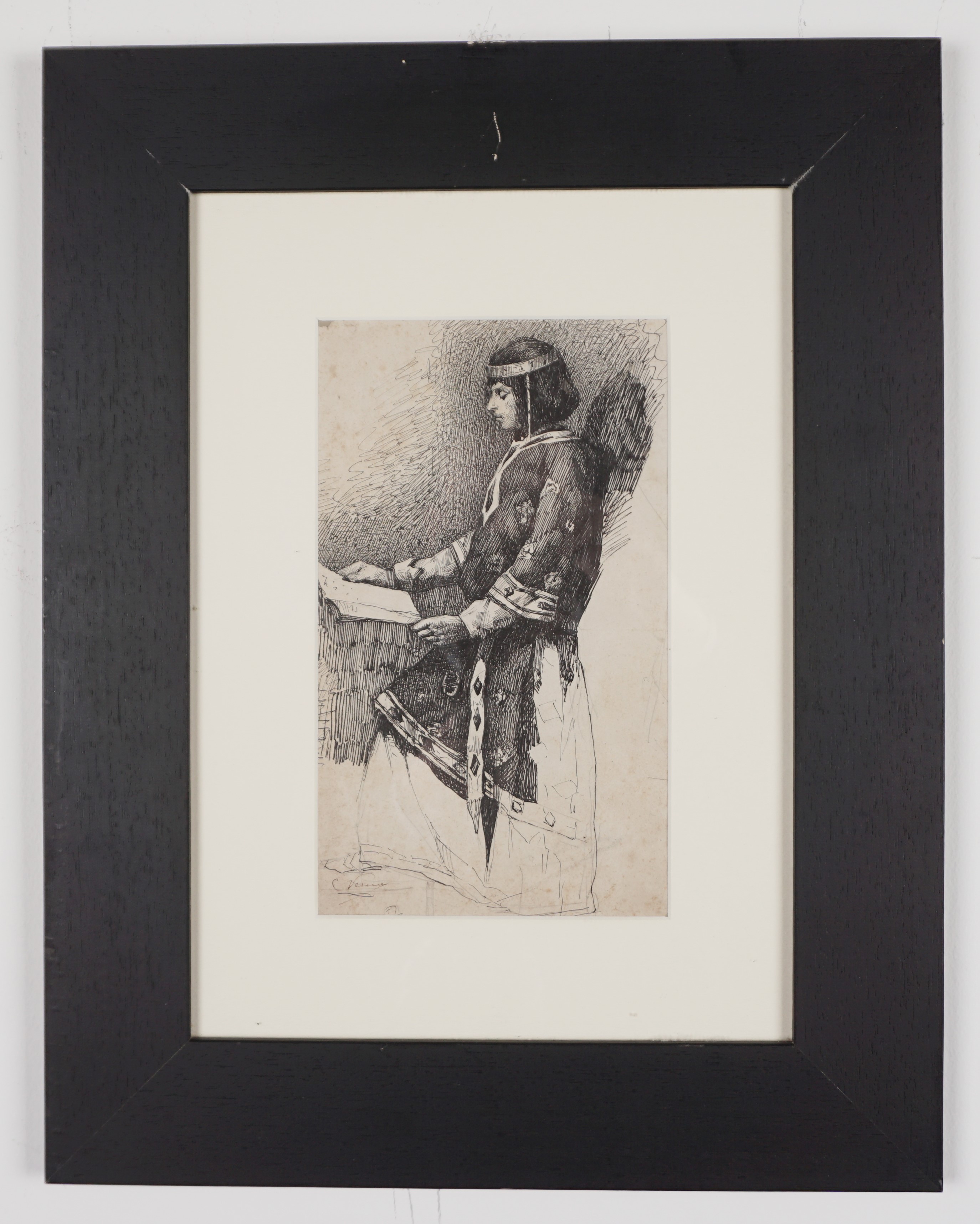 Studio di personaggio con veste