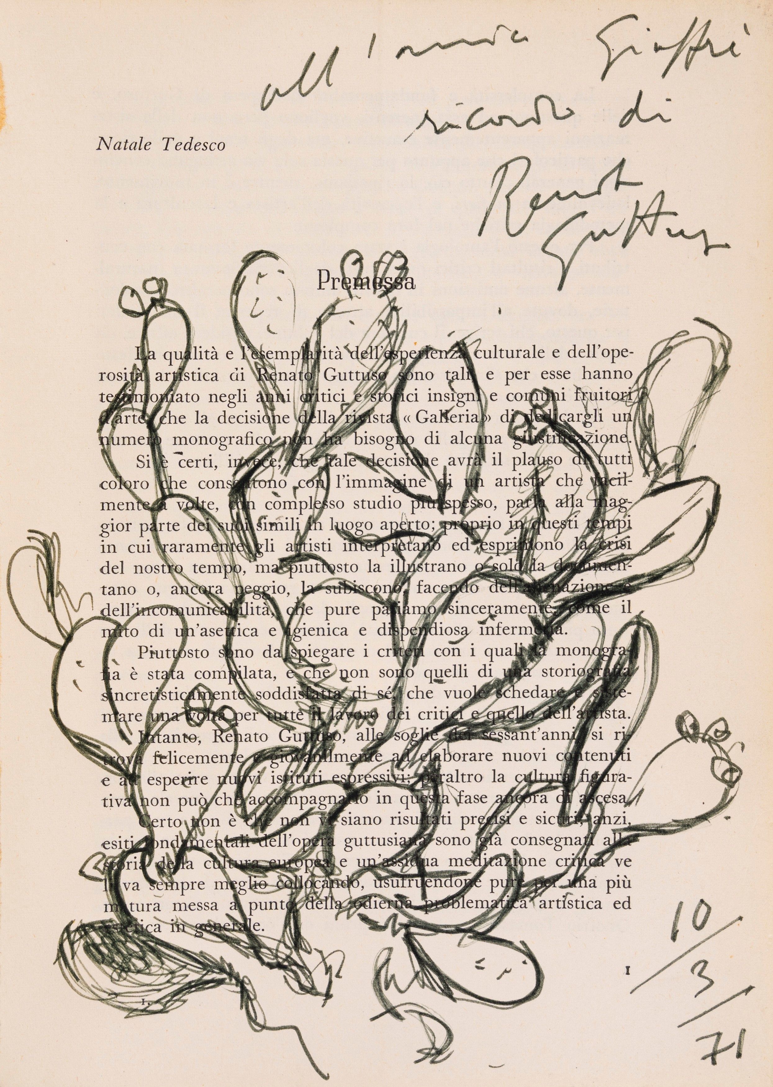 Fascicolo dedicato a Renato Guttuso (Galleria Rassegna bimestrale di cultura), 1971
