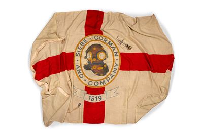 Siebe Gorman and Company, Stendardo/bandiera commerciale con stemma e casco da palombaro