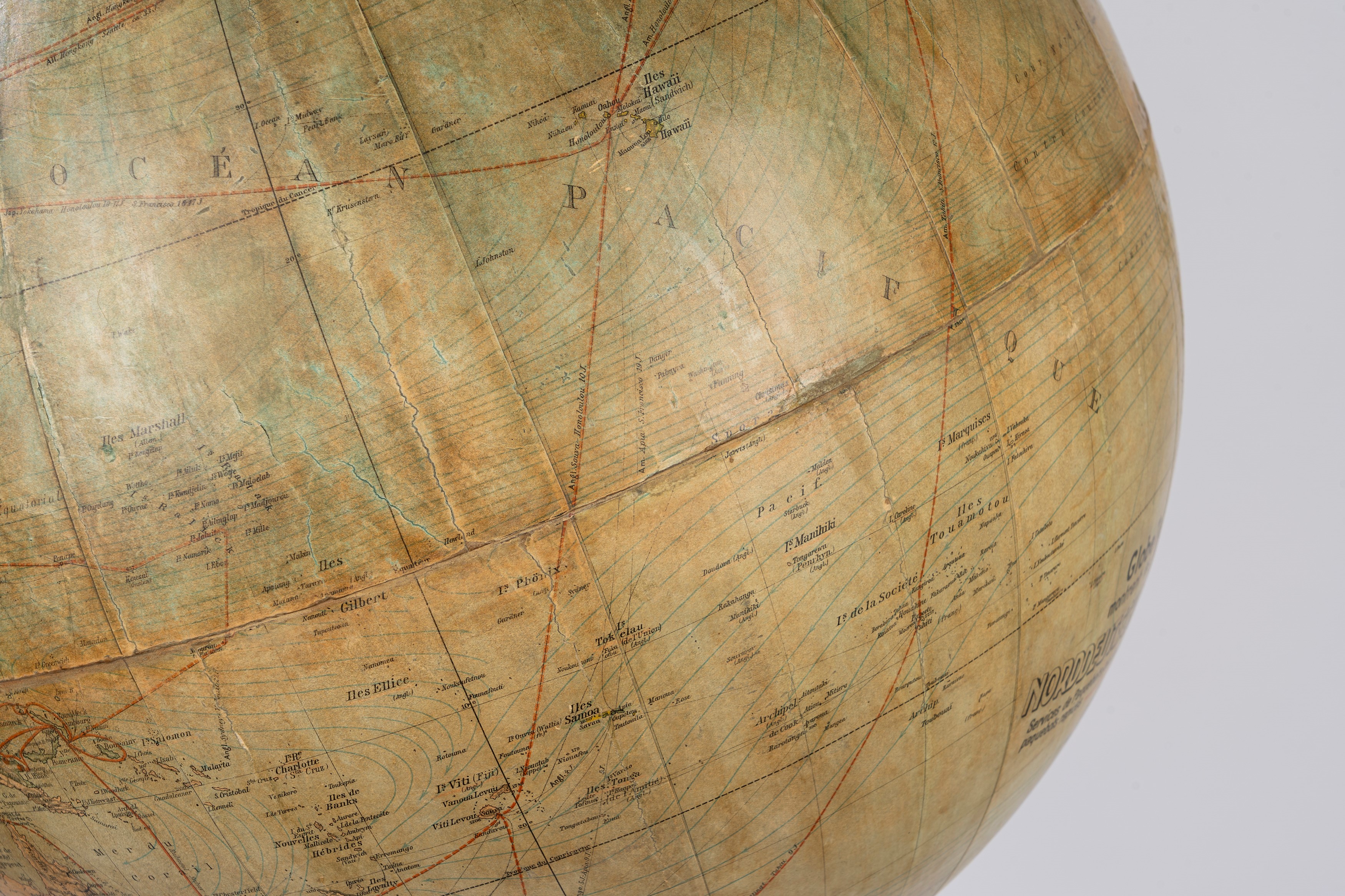 Norddeutscher Lloyd, Weltverkehrs-Globus (globo terrestre pubblicitario con rotte marittime), fin...