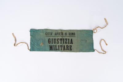 Bracciale/Fascia «Città Aperta di Roma / Giustizia Militare», 1943-1945