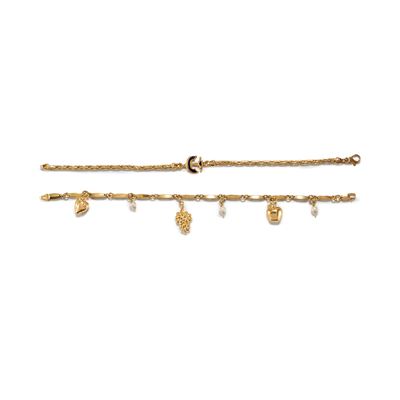 Due bracciali, in oro giallo 18k