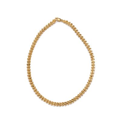 Collana, maglia a mezzaluna in oro giallo 18k