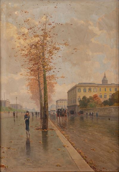 Autunno nel viale alberato
