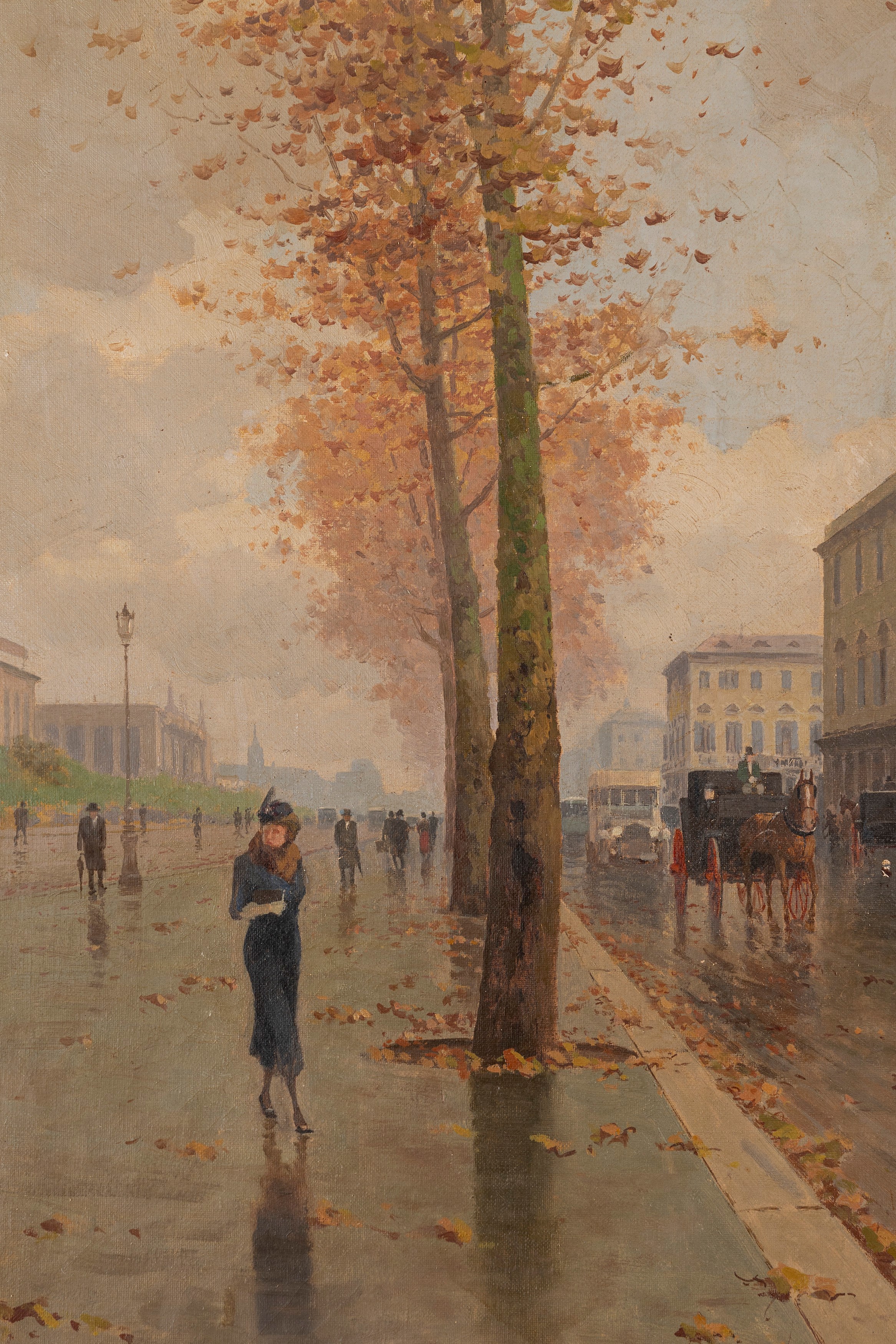 Aurelio Catti - Autunno nel viale alberato