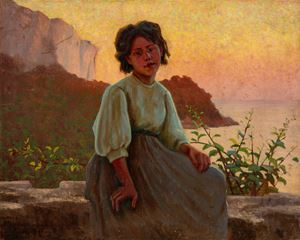 Ritratto di fanciulla al tramonto