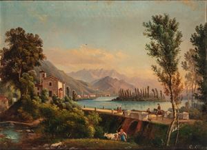 Veduta del Lago di Pusiano in Brianza