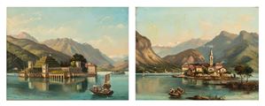 Lago Maggiore: Veduta dell'Isola Bella e Veduta dell'Isola dei Pescatori