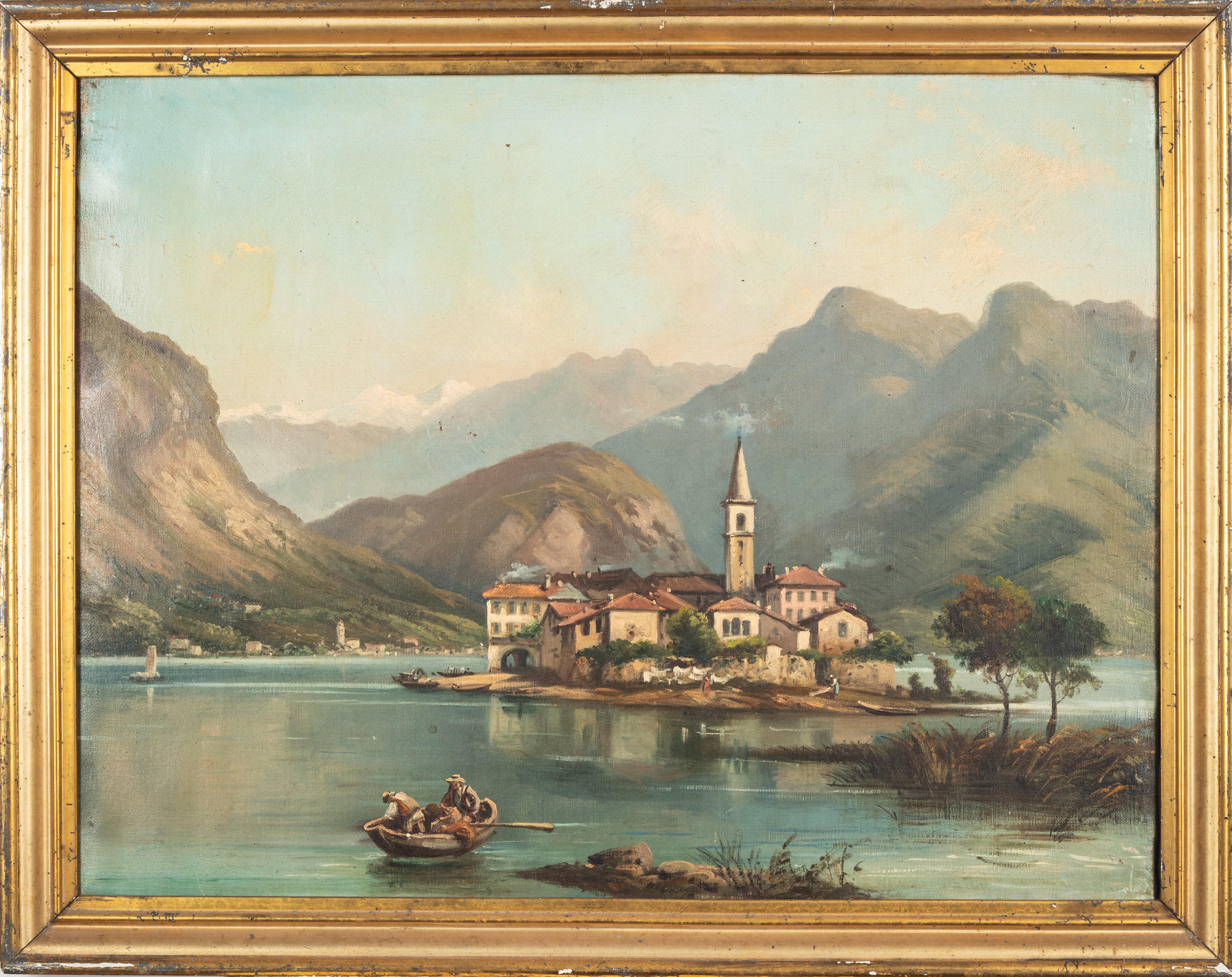 Scuola del Secolo XIX - Coppia, Lago Maggiore: veduta dell’Isola Bella e veduta dell’Isola dei Pe...