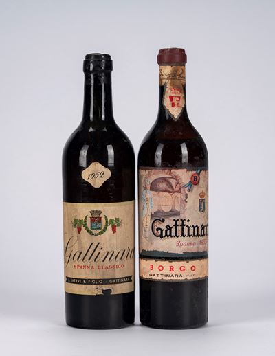 Selezione di Gattinara (2 bottiglie), annate 1952 e 1955