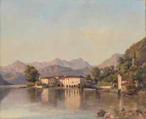 Lago di Lugano, veduta di Bissone