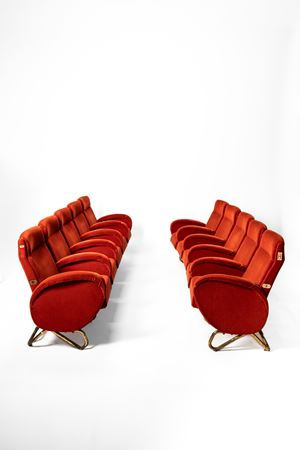Rare set of seats from the Turin Rai Auditorium