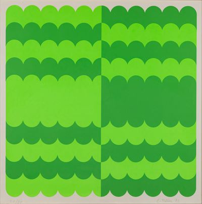 Composizione verde (serigrafia a colori, 21/80)