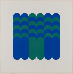 Green and blue composition