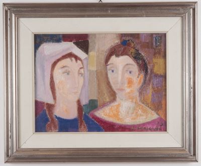 Donne e ombre, olio su tela (in cornice), 1973
