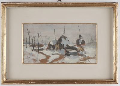 Pagliaio sotto la neve