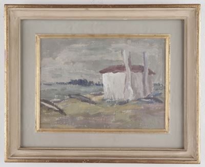 Paesaggio lagunare, olio su cartone (1939)
