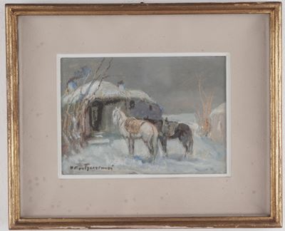 Cavalli nella neve