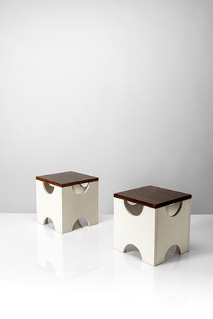 Pair of stools 'Dado' model no. T29