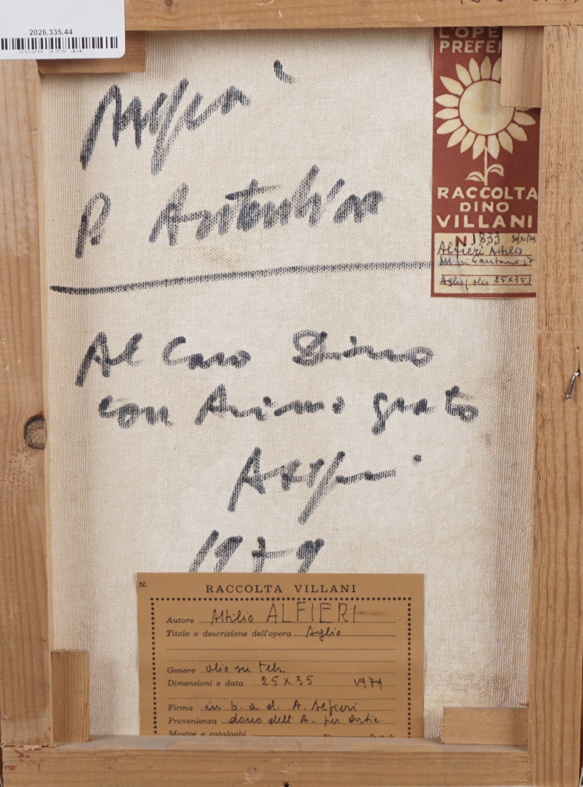 Attilio Alfieri - Aglio, olio su tela, 1979