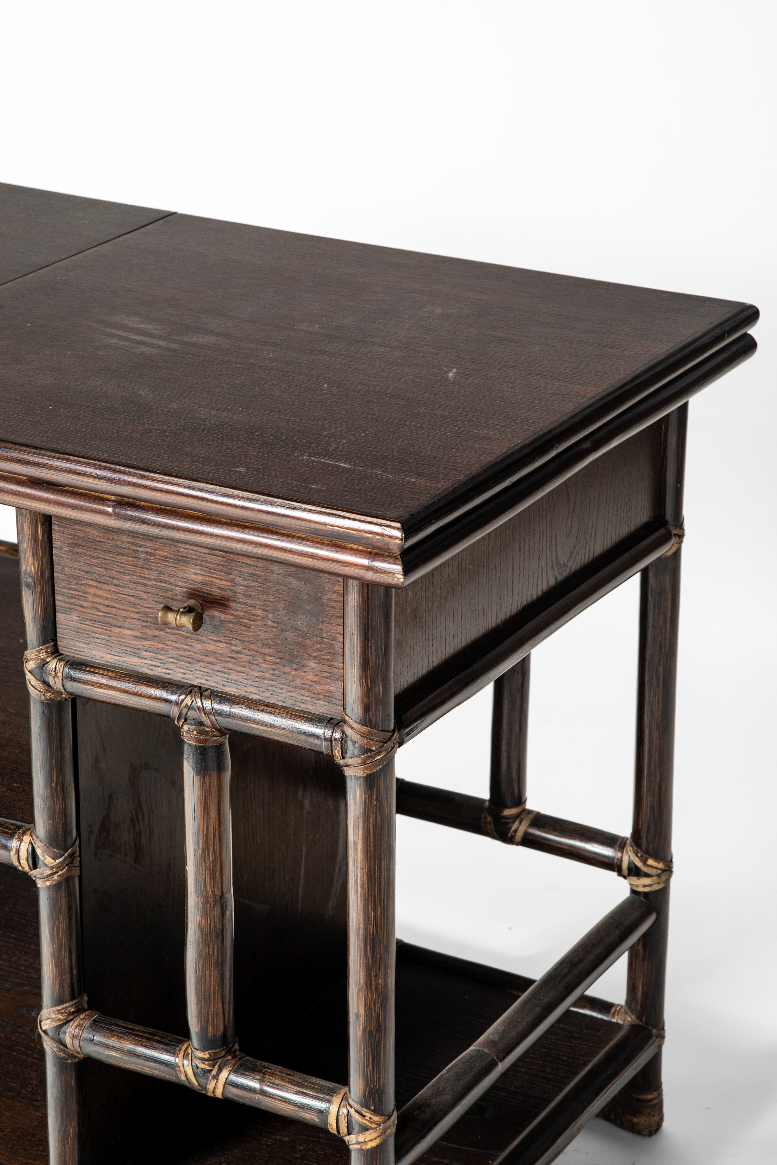 Lyda Levi - Console da tavolo, legno e ottone
